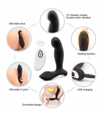 Penis Rings Waterproof Wearable Sex Toy Double-Headed prostätê Vibrator Remote Control Anal Plug- Men's Prostate Stimulation ...