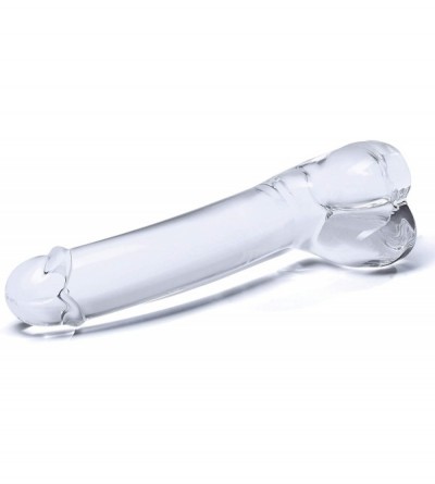 Dildos 7" Realistic Curved Glass G-spot Dildo- 1 Count - CV18WLGXARM $14.83