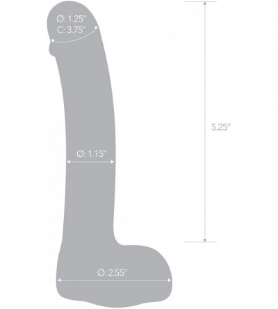 Dildos 7" Realistic Curved Glass G-spot Dildo- 1 Count - CV18WLGXARM $14.83