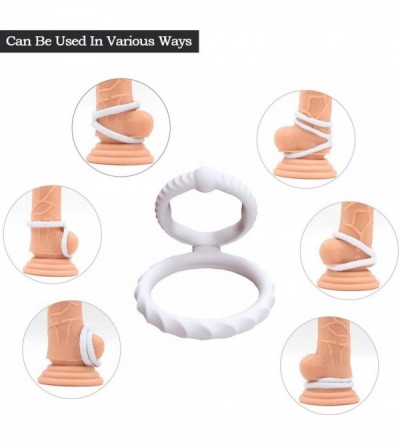 Penis Rings Dual Hole Penis Ring Enhance Male Erection- Premium Stretchy Silicone Cock Ring Keep Dick Harder Last Longer- Sex...