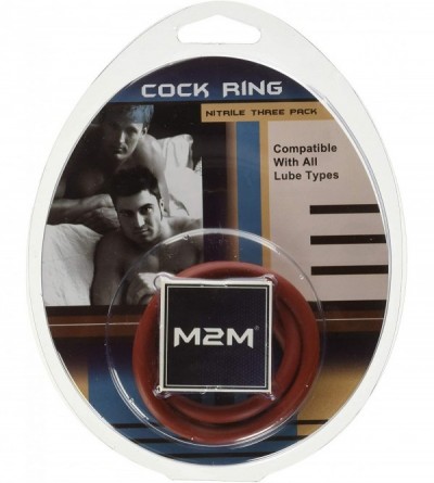 Penis Rings Cock Ring- Nitrile- 3 Piece Set- Brick - Brick - CD114BJMVXH $7.52