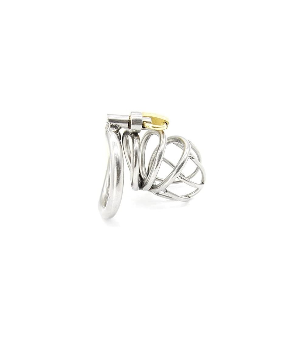 Chastity Devices Male Chastity Device Hypoallergenic Stainless Steel Cock Cage Penis Ring M Size Virginity Lock Chastity Belt...