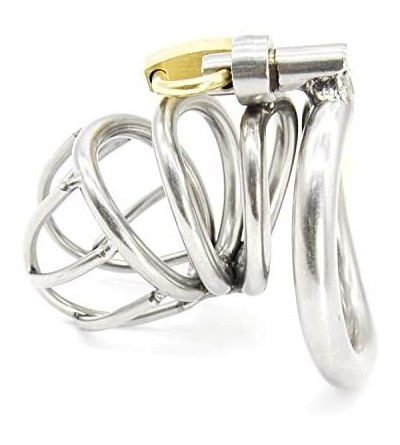 Chastity Devices Male Chastity Device Hypoallergenic Stainless Steel Cock Cage Penis Ring M Size Virginity Lock Chastity Belt...