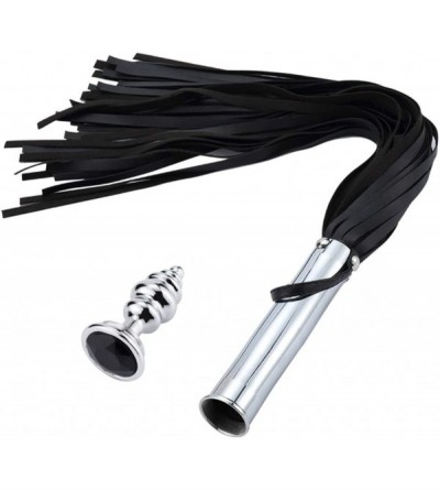 Paddles, Whips & Ticklers Whip Anal Plug Combination Top-Grade Flogger Whip Leather Whips Bondage Sex Toy for Couple Sexy Whi...
