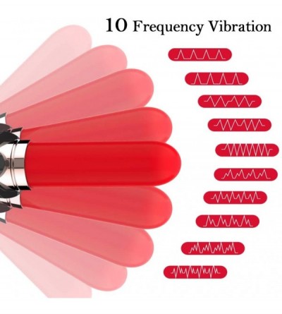 Vibrators Bullet Vibrator Vagina Stimulator Vibration Massager-10 Modes Mini Silicone Clitoris Massager- Lipstick Vibrator US...