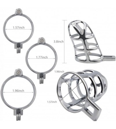 Chastity Devices Male Chastity Device- Penis Cage with 3 Difference Size Rings Set Cock Cage Penis Exercise with Padlock Sex ...
