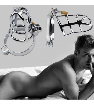 Chastity Devices Male Chastity Device- Penis Cage with 3 Difference Size Rings Set Cock Cage Penis Exercise with Padlock Sex ...