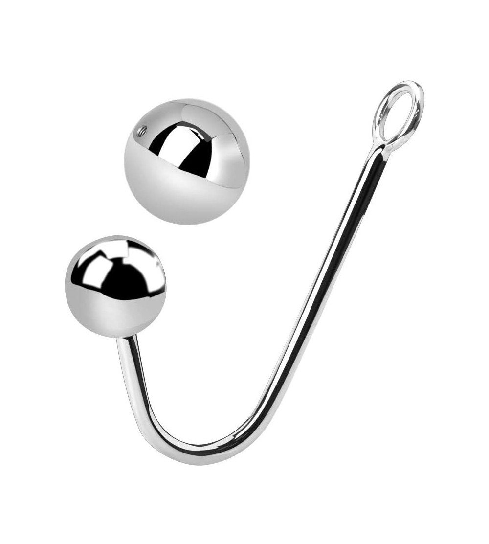 Anal Sex Toys Anal Hook- Solid Single Ball Rope Hook with 2 Replaceable Balls and Ring- Bondage Fetish Toy for Unisex Adult -...