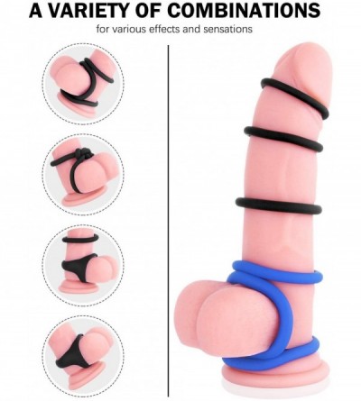 Penis Rings Silicone Cock Rings Set - 7pcs Stretchy & Elastic Penis Ring for Men Longer Lasting Erections - Adult Sex Toys fo...