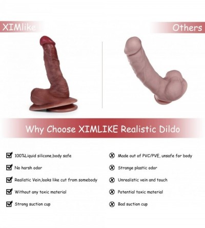 Sex Dolls Realistic Thrusting Dildo- Premium Liquid Silicone Anal Dildo- Bendable Suction Cup Dildo- Huge Dildo for Women Bro...