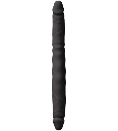 Dildos Colours - Double Pleasures - 12 Inch Silicone Double Dong (Black) - Black - CZ195IR39MH $58.35
