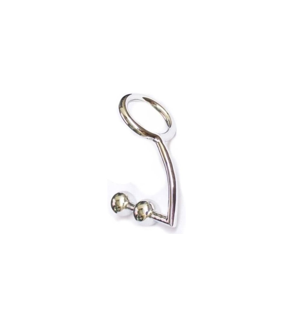 Anal Sex Toys Anal Plug & Cock Ring" Metal Steel Hook Bondage SM BDSM Chrome Butt As Valentine's Day Gift - CK11GMM72HV $20.30