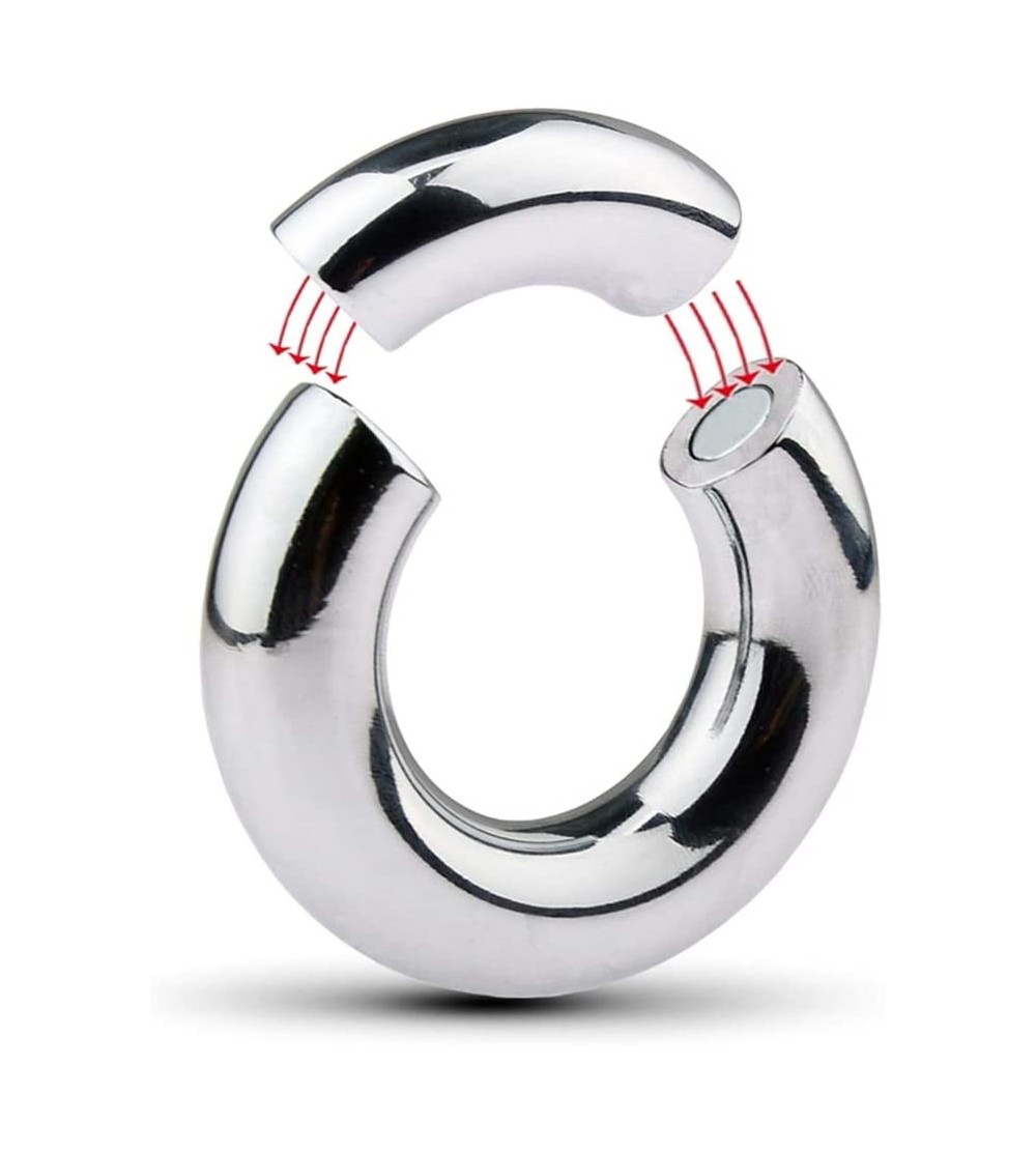 Chastity Devices Stainless Steel Magnetic Ring Metal Lock Cage Six Delay Product Male Device for Men Adult Toy-C - C - C919H9...