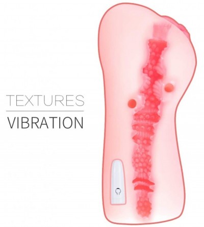 Male Masturbators Vibrating Male Masturbator- Vagina Pussy Masturbation Stroker with 9 Vibration Modes and Female Moans - CP1...