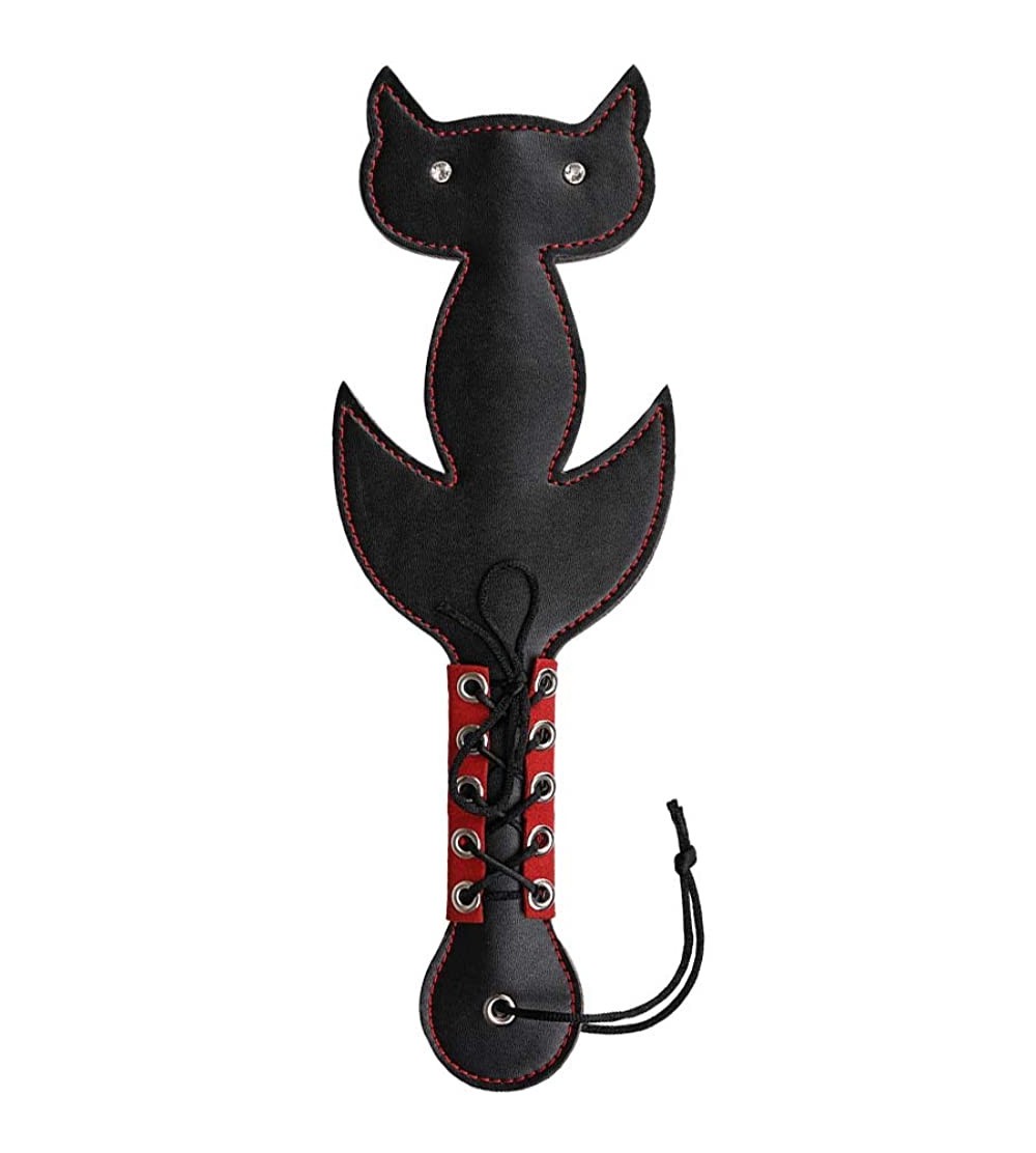 Paddles, Whips & Ticklers Cat Spanking Paddles for Adults SM- 12.6inch Faux Leather Paddle for Sex Play - C618SQRH5LO $9.73