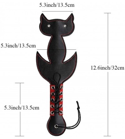 Paddles, Whips & Ticklers Cat Spanking Paddles for Adults SM- 12.6inch Faux Leather Paddle for Sex Play - C618SQRH5LO $9.73