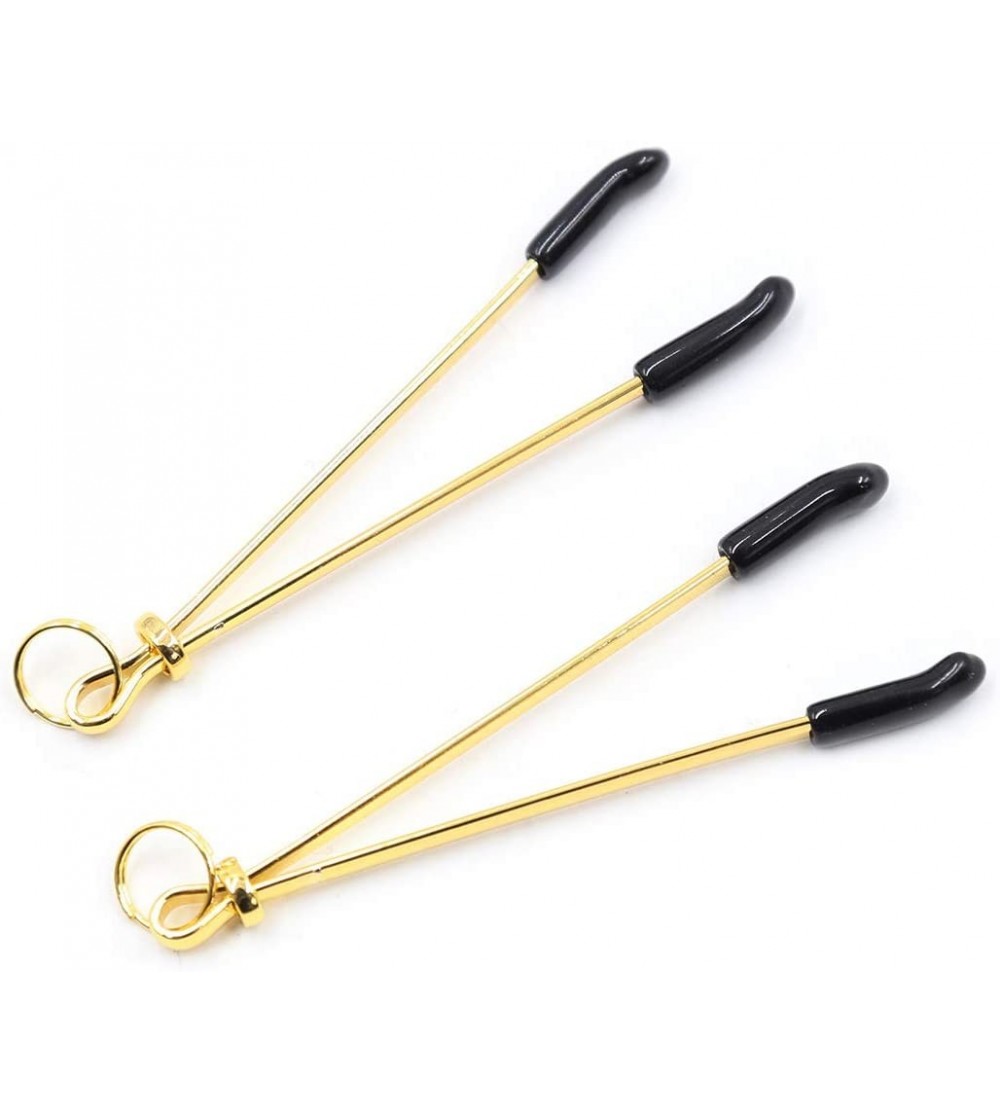 Nipple Toys Gold Tone SM Nipple Clamps Restraints for Sex - CA18EY9CN4O $10.81
