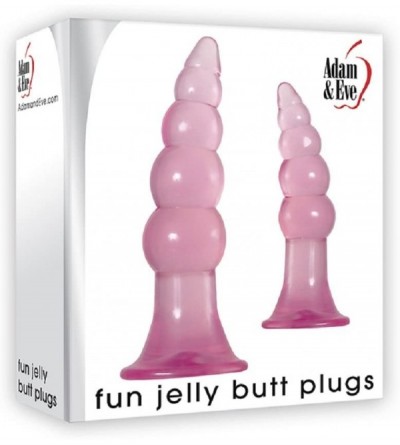 Anal Sex Toys A&E Jelly Roll Easy Butt Plugs - Pink Includes Free Bottle of Adult Toy Cleaner - CK18D6CYSXQ $20.26