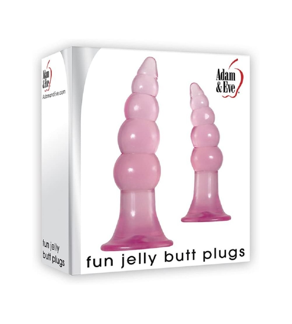 Anal Sex Toys A&E Jelly Roll Easy Butt Plugs - Pink Includes Free Bottle of Adult Toy Cleaner - CK18D6CYSXQ $20.26