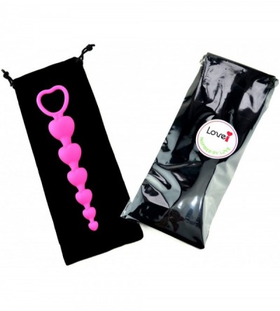 Anal Sex Toys Anal Sex Toy Beads Butt Plug Valentine Heart Shaped Prostate Massager with Safe Pull Ring Handle Soft Carry Bag...