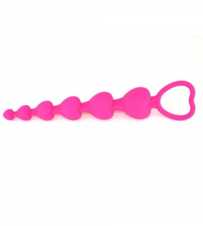Anal Sex Toys Anal Sex Toy Beads Butt Plug Valentine Heart Shaped Prostate Massager with Safe Pull Ring Handle Soft Carry Bag...