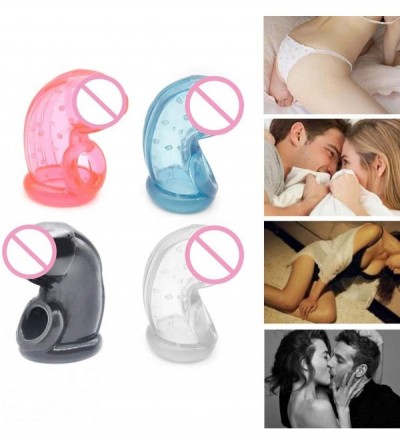 Penis Rings Soft Curved Massage Root Sleeve Ring Delay Reusable Cage Toy for Men- TPR-Blue - C919HLCIMDQ $7.36