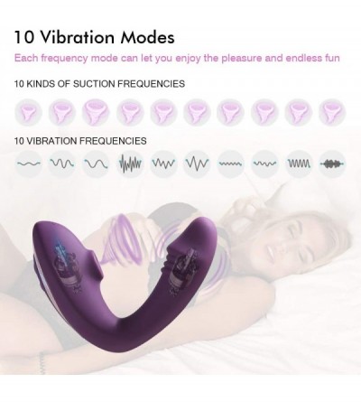 Vibrators Clitoral Sucking Vibrator G-Spot Dildo Vibrator with 10 Powerful Suction & 10 Vibration Modes- Waterproof Rechargea...
