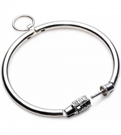 Restraints Stainless Steel Combination Lock Slave Collar - CQ18DHZMI2L $38.04