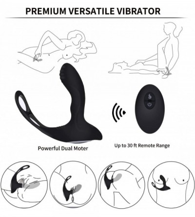 Vibrators Men's Prostate Vibrator Waterproof Anal Massage Toy- U-Shaped Double-Headed Vibrator Couple Sex Toy with 10 Stimula...