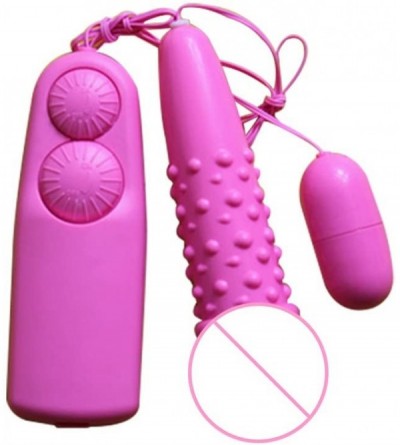 Vibrators Dual Vibrator Vibrating Egg Masturbating Massager Stimulation Female Adult Toy - Rose Red - CO18G0YCCR2 $7.36