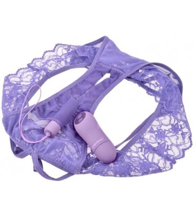 Vibrators Fantasy for Her Crotchless Panty Thrill Her- Purple - CX18DH7I5CW $27.75