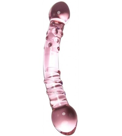 Dildos Double Ended Crystal Pyrex Glass Artificial Granule G Spotter Adult Six Toy - CW18ASLDQR4 $8.54