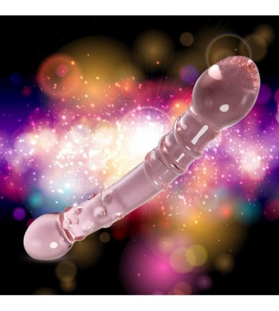 Dildos Double Ended Crystal Pyrex Glass Artificial Granule G Spotter Adult Six Toy - CW18ASLDQR4 $8.54