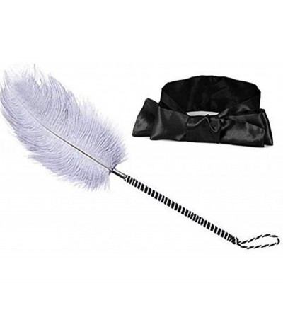 Paddles, Whips & Ticklers Toys Leather patch Set feather Tickler Feather teaser For women men - Style3 - C7197QTWWZO $36.65