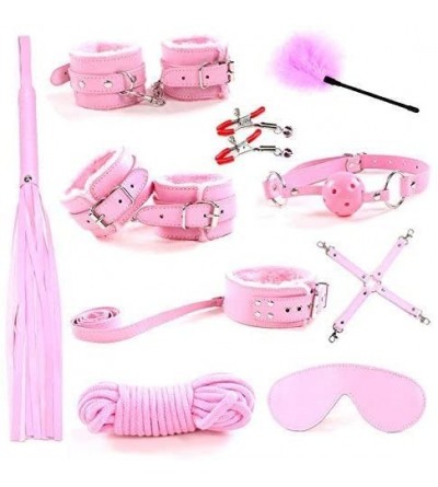 Paddles, Whips & Ticklers Restraints Sex Toy for Couples- Binding Bundled Set Plush Leather Sex Kit Hāndcuff Whip Blindfold S...