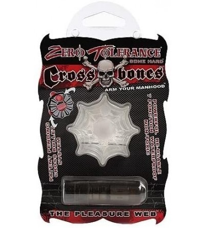 Vibrators Cross Bones Pleasure Web Ring- Clear - Clear - C1118B3GOR3 $12.79