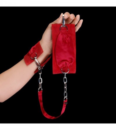 Restraints Sutra Chain Link Cuffs- Red - Red - CX114RKBPJL $12.02