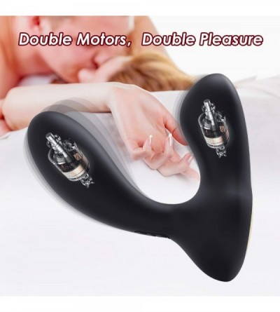 Vibrators Waterproof Vibrating Male Anal Plug Massager for Men & Dual-Motor Vibrator for Women - C417YU2NK3U $23.01