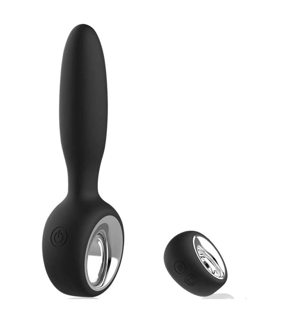 Vibrators Vibrating Anal Plug- Silicone Prostate Massager with 12 Vibration Modes and Safety O-Ring- Remote Control Rechargea...