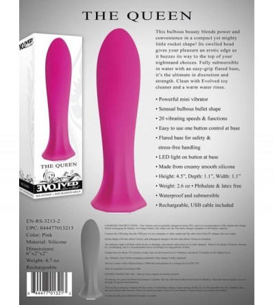 Vibrators Vibrator - The Queen - Rechargeable Multi Speed and Waterproof - CU18O42GOHW $17.90