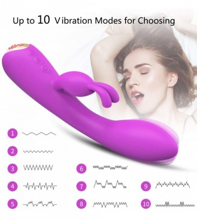 Vibrators Best Inflatable G Spot Rabbit Vibrator Sex Toys for Women Pussy Clitoral Stimulation with Bunny Ears Vibrating Dild...