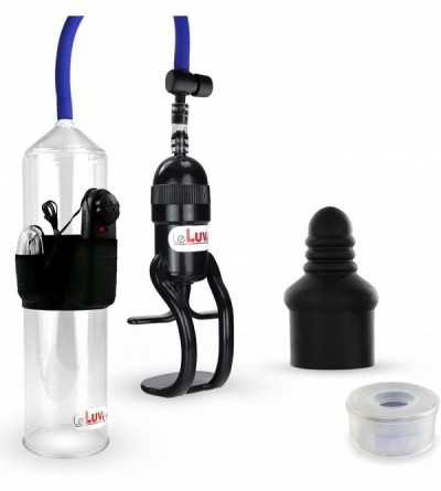 Pumps & Enlargers Vacuum Pump Vibrating Male Enhancement Bundle with Clear and Septum Sleeves - CZ11OVFD5E5 $58.90