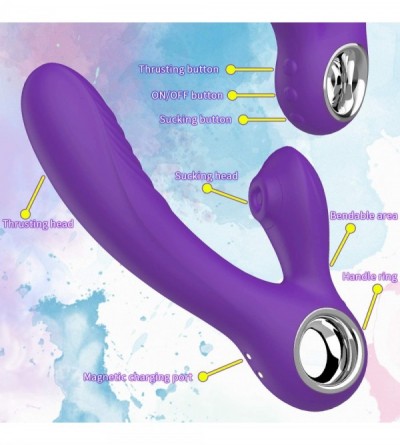 Vibrators G Spot Thrusting & Clitoral Sucking Vibrator- Enlove- Rabbit Vibrator with 7 Vibration Suction Modes for Anal Vagin...