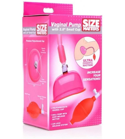 Pumps & Enlargers Vaginal Pump with 3.8" Small Cup- Pink - C118ORO7AD0 $21.45
