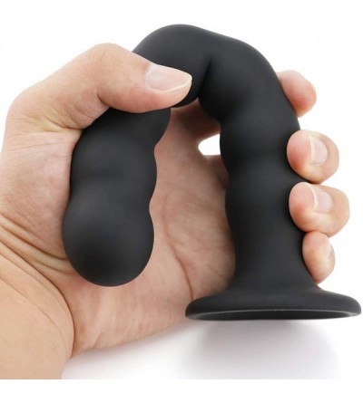 Anal Sex Toys 2Pcs Silicone Anal Beads with Suction Cup Butt Plug Trainer Kit for Men Women Couples - CE190MQYMIH $11.72