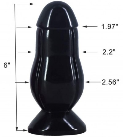 Anal Sex Toys Anal Plug Sex Toys Strong Suction Cup Hand-Free Women Men Masturbation Couple Flirt Tools(Black) - Black - C418...