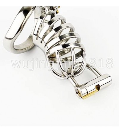 Chastity Devices Teriya Stainless Steel 5mm PA Lock Glans Piercing Male Chastity Device Sex Toys for Men Penis Restraint Chas...