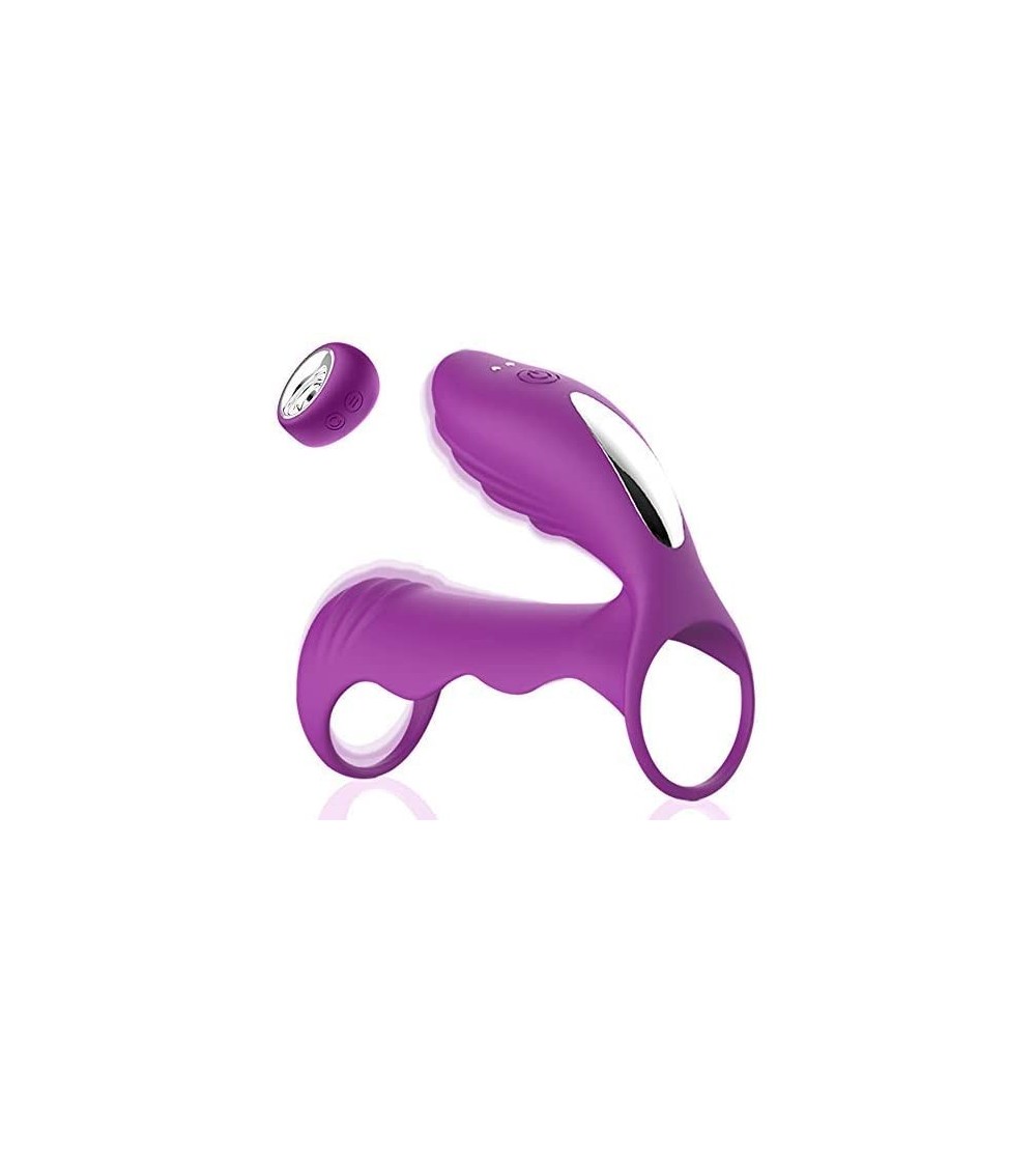 Penis Rings Vibrating Penis Ring- G-spot Dildo Vibrator Cock Ring- Silicone Sex Toy for Men or Couple- Remote Control Silicon...