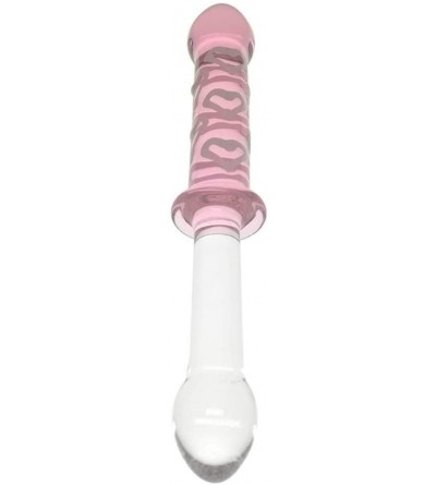 Dildos Pink Heart Glass Dildo Female Masturbation Crystal G-spot Stimulator Glass Anal Plug - C511FTZ9NUB $6.70