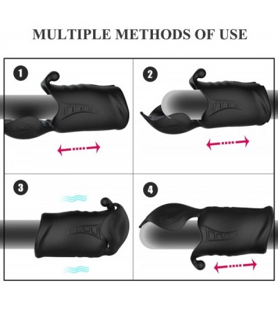 Male Masturbators Vibrating Male Masturbator with 2 Motors Each 10 Modes-Rechargeable Penis Stimulator Waterproof Training To...